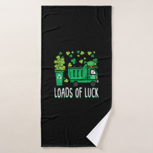 Kids St Patricks Day Garbage LKW Lust to Luck Badehandtuch