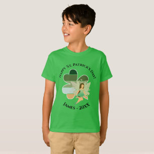 Kids St. Patrick's Day Kleeblatt Irish Fairy T-Shirt