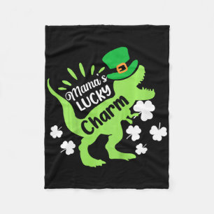 Kids St Patricks Day Mamas Glücksbringer-Dinosauri Fleecedecke