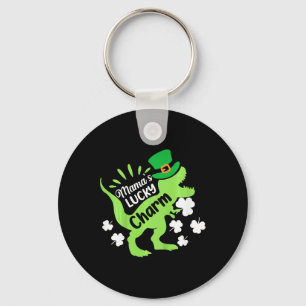 Kids St Patricks Day Mamas Glücksbringer-Dinosauri Schlüsselanhänger