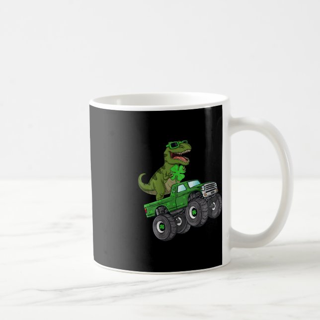 Kids St Patricks Day Rex Monster Truck to Rex Kaffeetasse (Rechts)
