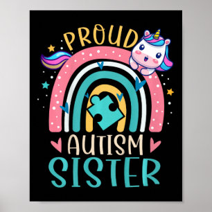 Kids Stolz Autismus Schwester Bewusstsein Niedlich Poster