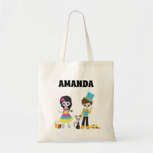Kid's Sugar Skull Personalisierter Halloween-Trick Tragetasche