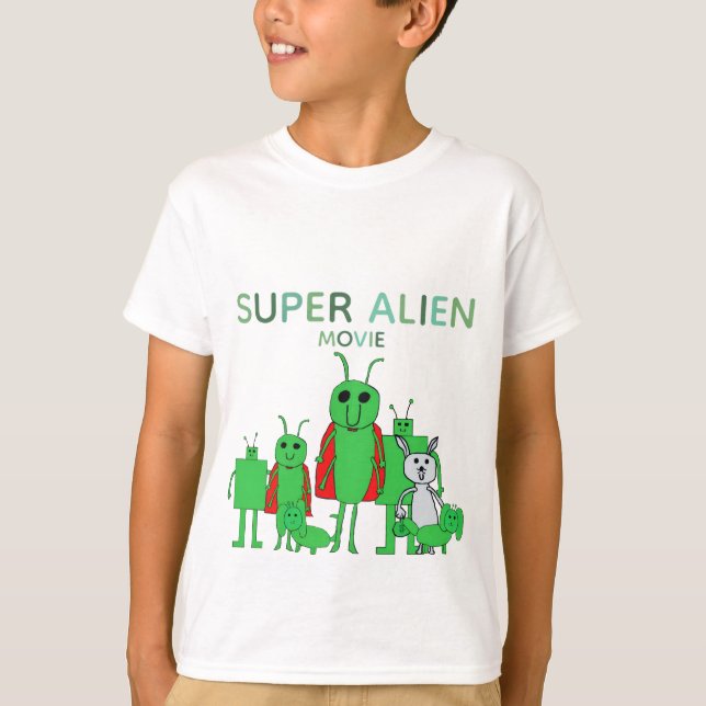 Kids' Super Alien Movie Tee w/cast (Vorderseite)