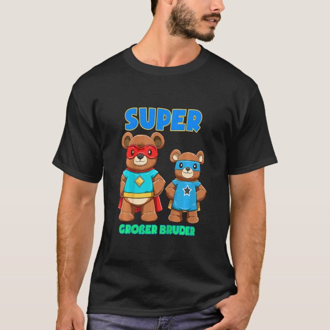 Kids Super Teddy Big Brother T-Shirt (Vorderseite)