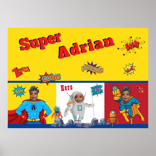 Kids Superhero Poster (Vorne)