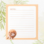 Kids Süße Tier Baby Lion Notizblock<br><div class="desc">Kinder Süße Tier Baby Lion Notepad</div>