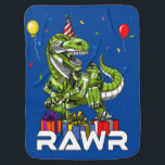 Kids T-Rex Dinosaur Robot Rawr Birthday Boy Party Babydecke<br><div class="desc">Kids T-Rex Dinosaurier Robot Rawr Birthday Boy Party Design für Dinosaurier Liebhaber.</div>