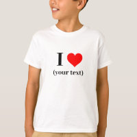 Kid's T - Shirt - Benutzerdefiniertes I Herz (Ihr