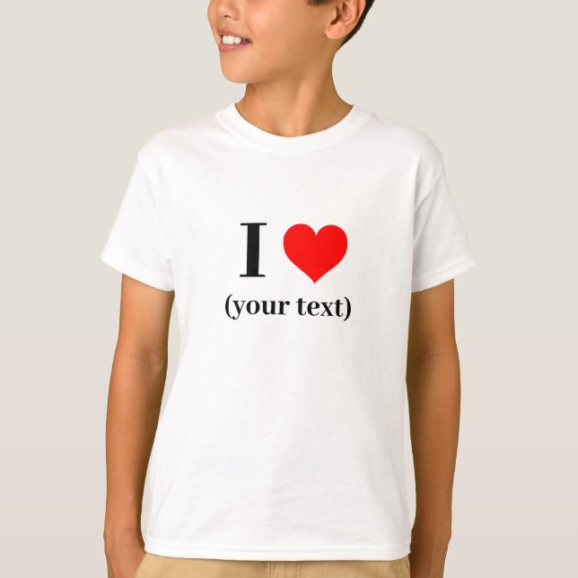 Kid's T - Shirt - Benutzerdefiniertes I Herz (Ihr  (Vorderseite)