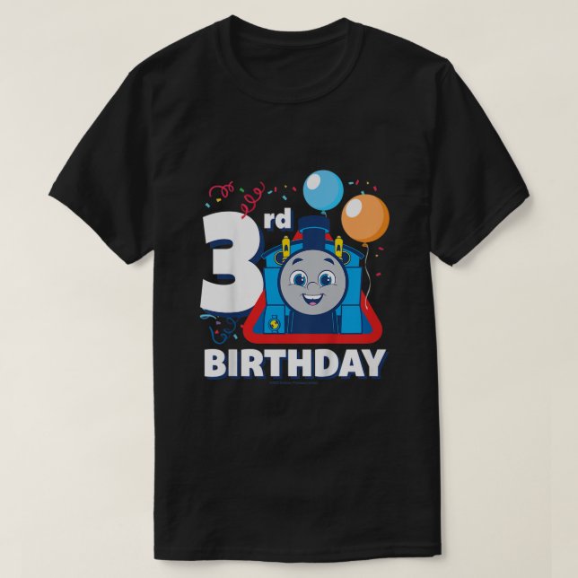 Kids Thomas Friends Happy 3. Geburtstag T-Shirt (Design vorne)