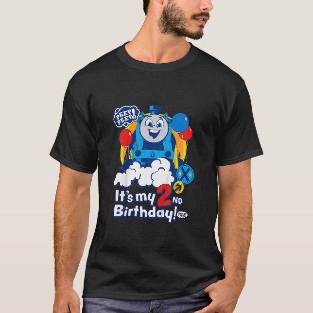 Kids Thomas Friends It s My 2nd Birthday  T-Shirt (Vorderseite)