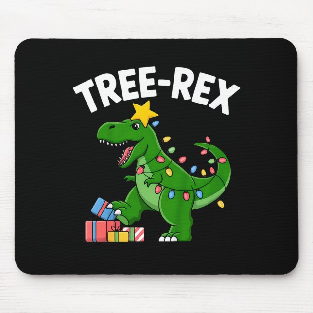 Kids Tree-rex Christmas Dinosaur T-rex Shirt Toddl Mousepad (Vorne)