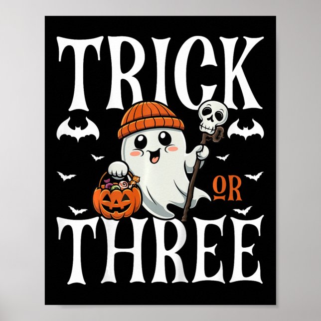 Kids Trick oder drei Halloween Spooky Pumpkin 3rd  Poster (Vorne)