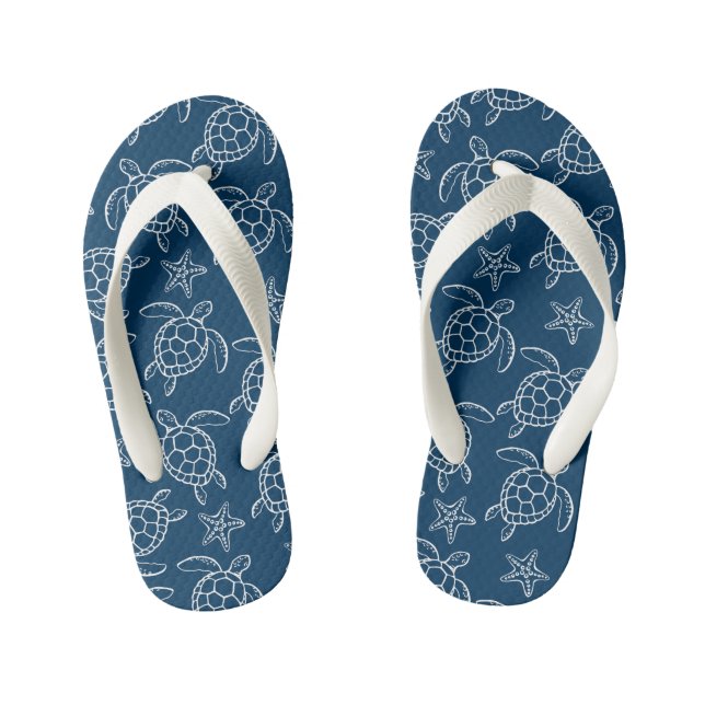 Kids Turtle Print Flip Flops (Fußbett)