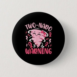 Kids Two-nado Warnung 2. Geburtstag Nk Tornado Geb Button