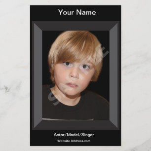 Kids two Sided Model Head-shot Comp/Zed Card Flyer