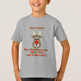 Kids Ugly Christmas Vermisst Teeth Rentier T-Shirt