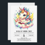 Kids Unicorn Birthday Whimsy Einladung<br><div class="desc">Genießen Sie die Laune der Kindheit mit unserer Einladung von Kids Unicorn zum Geburtstag Whimsy. Dieses Design lässt den sorglosen Geist der Jugend mühelos einfangen und vermischt ihn mit dem spielerischen Charme der Einhörner. Stellen Sie sich eine Feier vor, bei der jedes Detail Launen ausstrahlt und es zu einem Ereignis...</div>