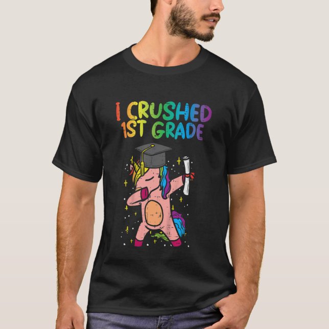 Kids Unicorn Dab zerkleinert 1. Klasse am letzten  T-Shirt (Vorderseite)