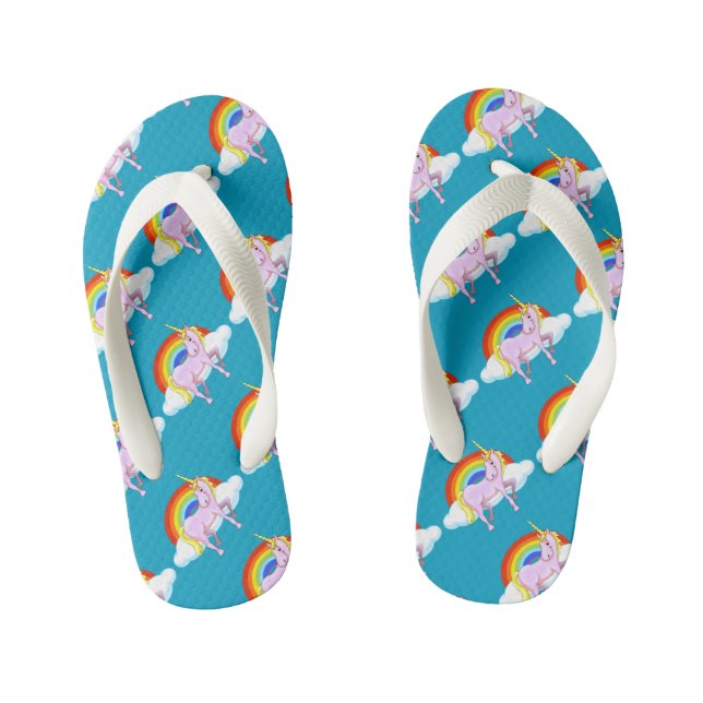 Kids Unicorn Flip Flops (Fußbett)