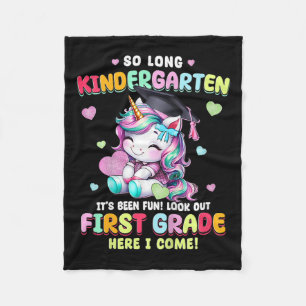 Kids Unicorn so langen Kindergarten Abschluss letz Fleecedecke