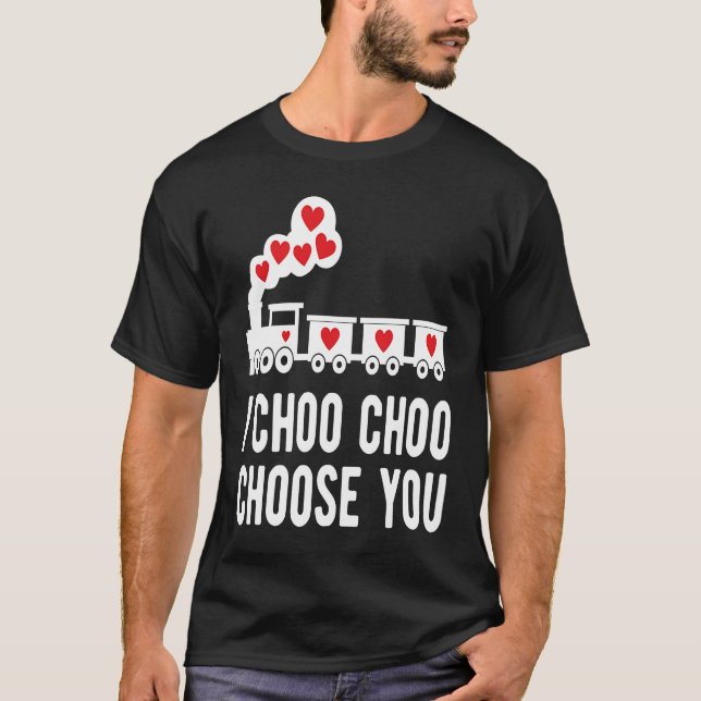 Kids Valentine's Day Choo Choo Train Hearts for Bo T-Shirt (Vorderseite)