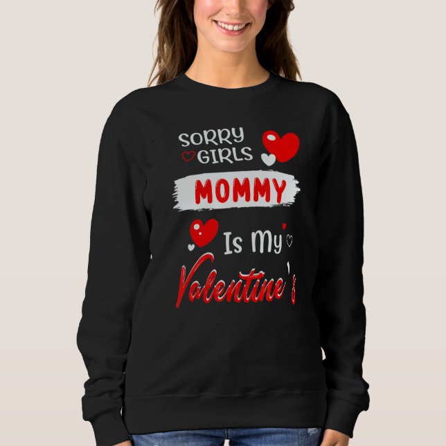 Kids Valentines day toddler boys Mommy is my Valen Sweatshirt (Vorderseite)