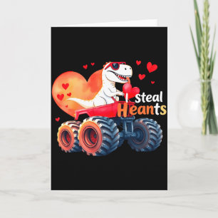 Kids Valentinstag Monster Truck Trex Ich stehle He Karte