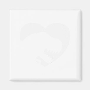Kids Valentinstag T-Rex Dinosaur Herz Silhouette B Magnet