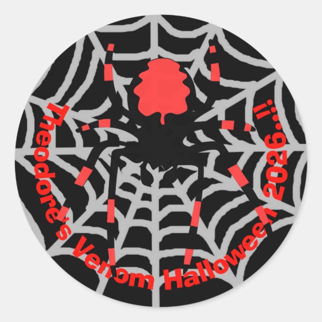 Kids Venom Halloween-Party Runder Aufkleber (Vorderseite)