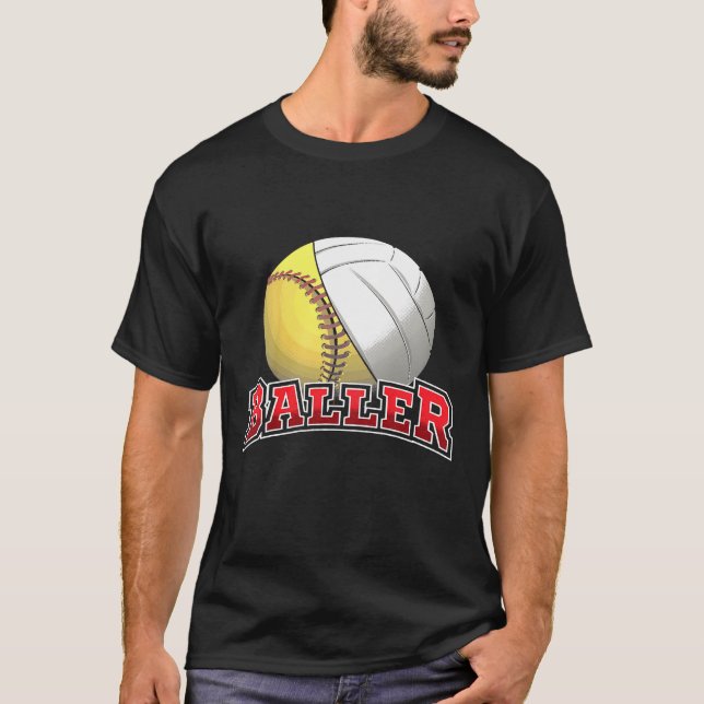 Kids Volleyball Softball Niedliches Jugend-Cool-Mä T-Shirt (Vorderseite)