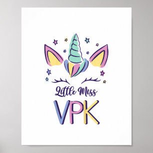 Kids VPK Mädchen Erster Tag Little Miss VPK T-Shir Poster