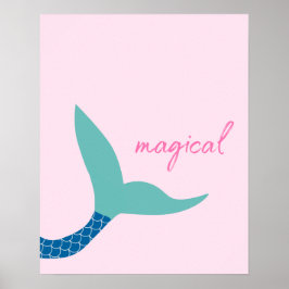 Kids Wall Decke Moderner Magischer Meerjungfrau Sc Poster