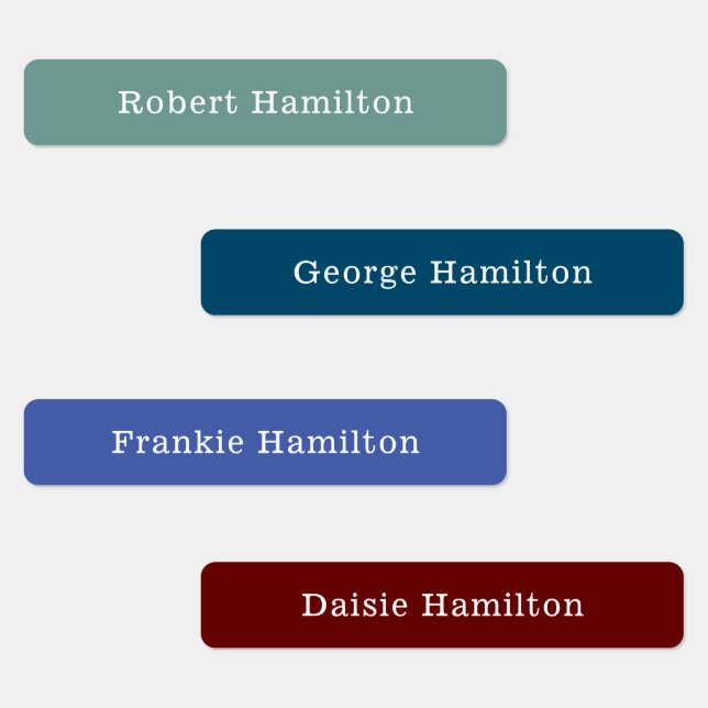 Kids Waterproof Name Etiketten (Gruppe)