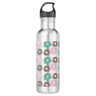 Kids Weihnachts-Donuts Doodle Rosa Thermobecher Edelstahlflasche