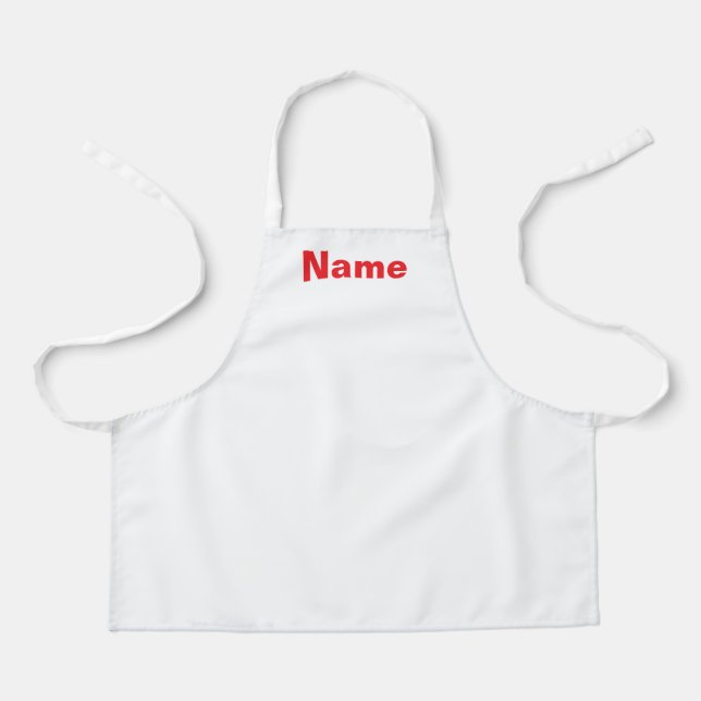 Kids weiß personalisieren schürze (Vorderseite)