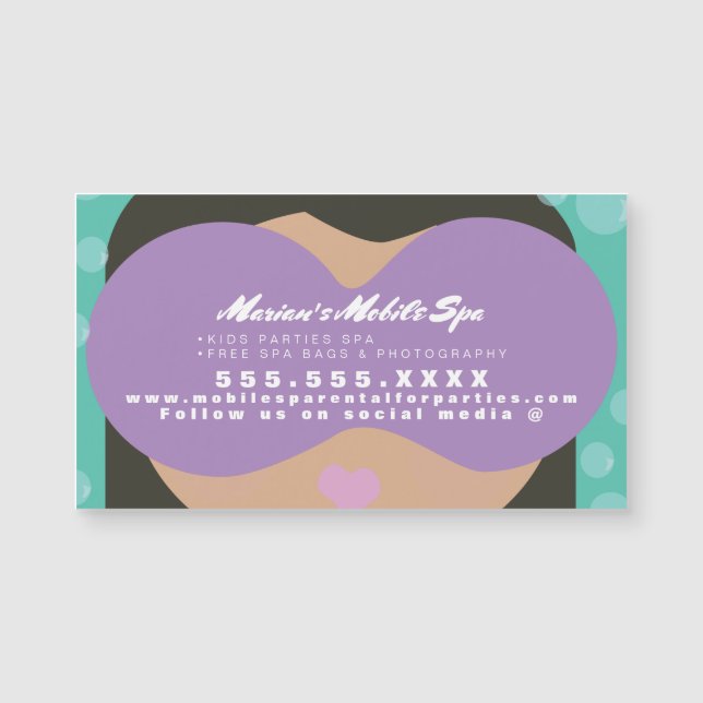 Kids Wellness-Center Party Rentals Business Magnet (Vorderseite)