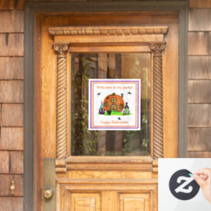 Kids Whimsical Gnomes Halloween Fensteraufkleber