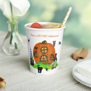 Kids Whimsical Gnomes Halloween Pappbecher