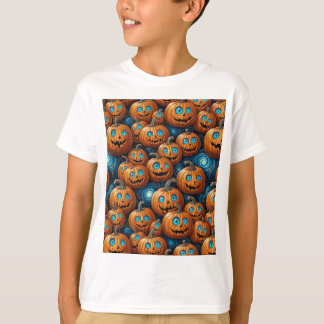 Kids Whimsical Pumpkin Halloween T-Shirt