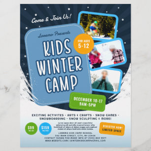 Kids Winter Camp Marketing Event Flyer