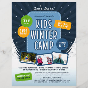 Kids Winter Camp Marketing Event Flyer