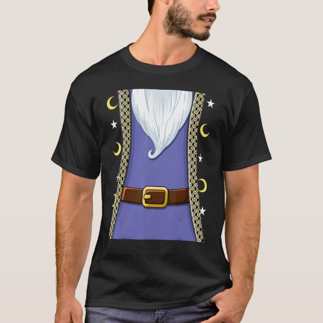 Kids Wizard Cloak Halloween Kostüm Männer Assisten T-Shirt (Vorderseite)