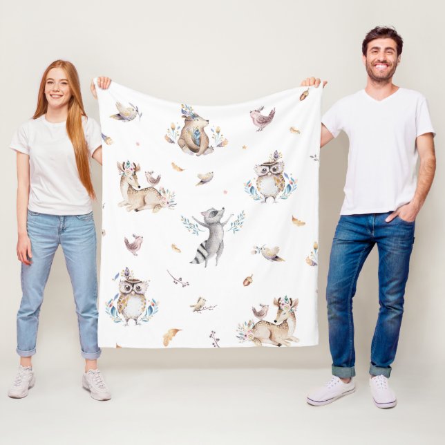 Kids Woodland Animal Blankes Fleecedecke (Beispiel)