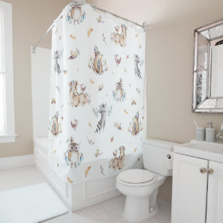 Kids Woodland Animal Dusche Vorhang