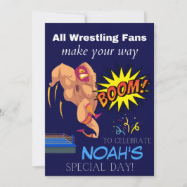 Kids Wrestling Themed Wrestler Party Einladung