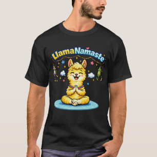 Kids Yoga Namaste Süße Cartoon T-Shirt Gestaltung