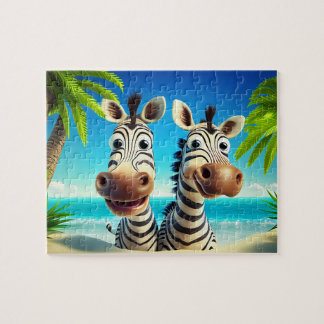 Kids Zebras Jigsaw Puzzle - Tropical