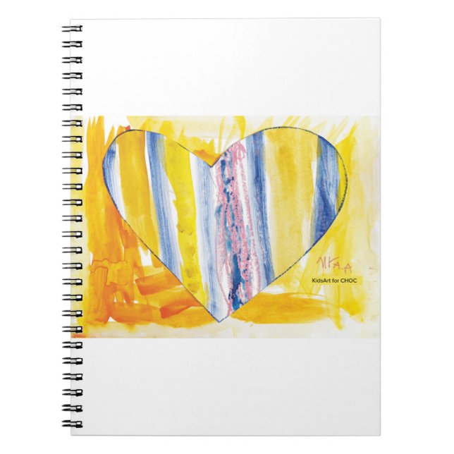KidsArt für CHOC - Großes Herz Notizblock (Vorderseite)